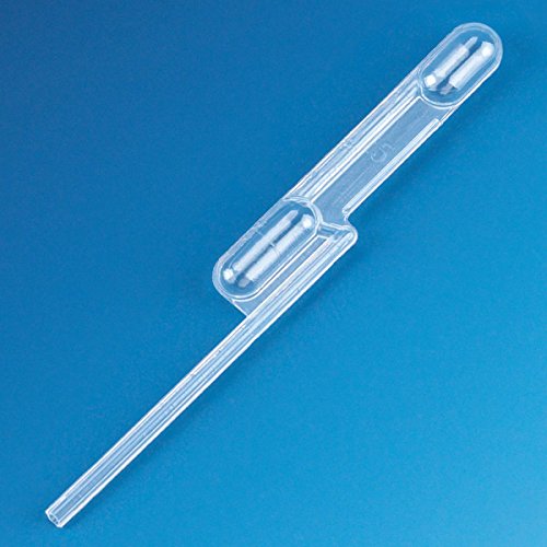 Globe Scientific 139112 Transfer Pipet, Exact Volume, LDPE, 0.075mL Capacity, 75mm Length, Pack of 5000