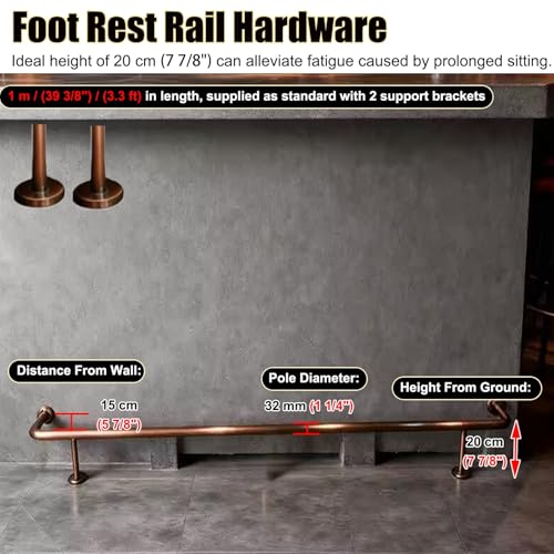 Petite barre de maintien pour pieds or rose pour coin repas convivial - 5