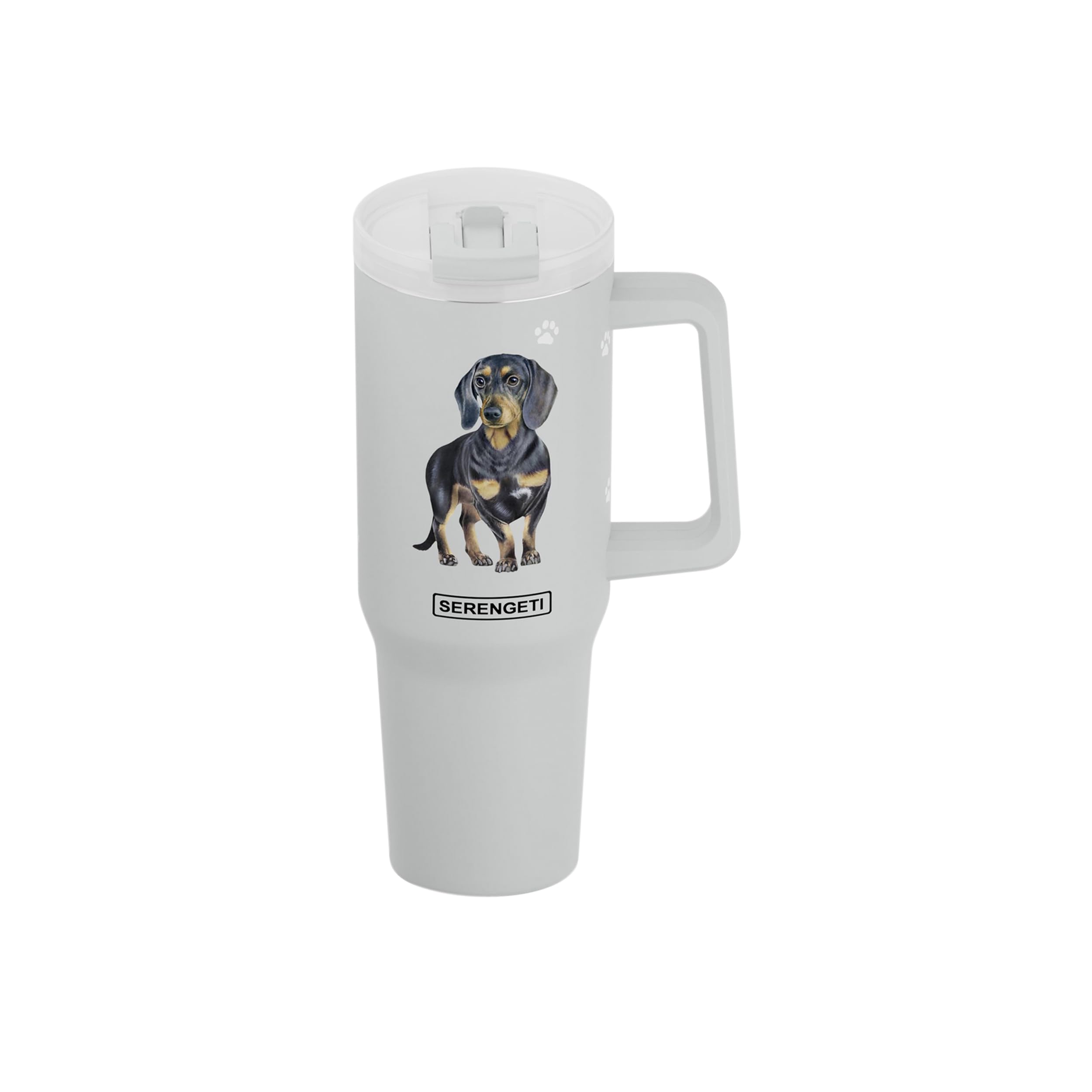SERENGETI 40 Oz Ultimate Tumbler With Handle - Vacuum Insulated Travel Mug With Straw, 3D Dog Design (French Bulldog) - View #5
