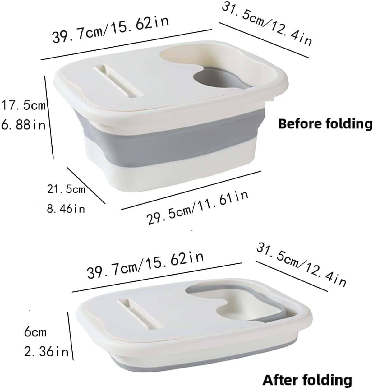 KANVIPRIYA Collapsible Foot Bath Soak Tub for Soaking Feet, Foot Massager Bucket with Massage Acupoints,Foot Soaking Tub with Phone Placement Slot, Multi-function Collapsible Bucket 1