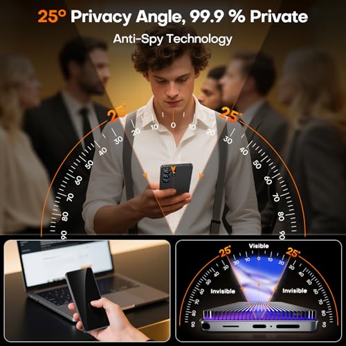 Image of TOCOL Privacy Screen Protector for Samsung Galaxy S26 Ultra, 9H Hardness Military Grade Shatterproof HD Tempered Glass Easy Installation Case Friendly 2 Pack