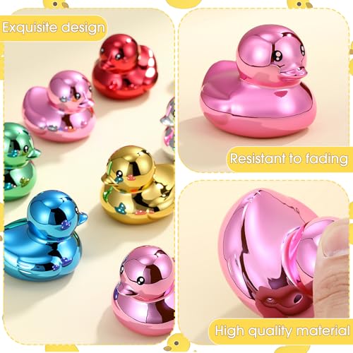 24 Figuras Mini Patos Metálicos de 2 Pulgadas Multicolor miniatura 5
