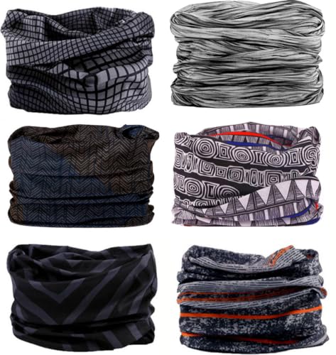 Salome Idea 6 PCS Magic Scarf Bandana Neck Gaiter Balaclava Multi Wrap Duke