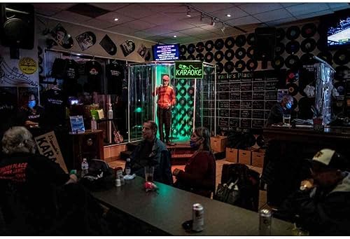 Miniatura 3 de 140015 Karaoke Lounge Box Club Singer Bar Pub Open Home Decor Display LED Letrero de neón con luz LED (12 x 8 pulgadas, blanco)