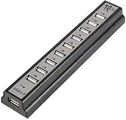 Hub USB 2.0 Com 10 Portas extensor com fonte 480mbps Hb-t69 KNUP