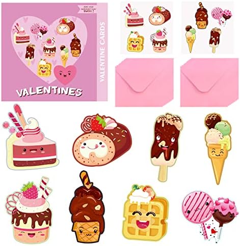 Amazon.com : JIALWEN Valentines Day Cards for Kids 96 Pack with 32 Kids ...