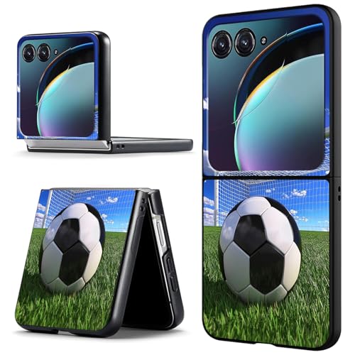 ACWDMKH for Motorola Razr Plus 2025 Case,for Razor Plus 2025 Phone Case Cute Slim Hard PC Ultra-Thin Anti-Scratches Shockproof Protective Cover,Football Field Sky