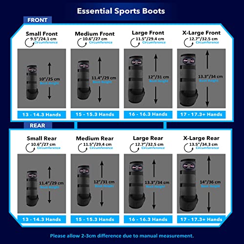Image of Harrison Howard Splint Boots for Horses 4 Pack, Front & Hind Horse Sport Boots with Neoprene Leg Protection