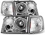 AKKON - For Ford Ranger Pickup Truck Chroem Clear Projector Headlights w/Corner Signal Light Lamps Replacement