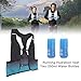 POENVFPO Night Running Vest, Breathable Running Vest with 2 Water Bottles, 3L Large Capacity for Jogging