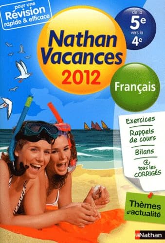Nathan vacances Français de la 5e vers la 4e