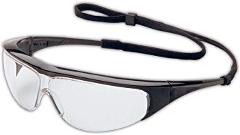 UVEX by Honeywell 11150350 Millennia Safety Eyewear, Black Frame, Clear Ultra-Dura Hardcoat Lens