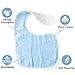 Zainpe 6Pcs Snap Muslin Cotton Baby Bibs for Boys Girls Blue Green Feeding Bib Adjustable Neutral Gray Burp Cloths with 6 Absorbent Soft Layers for Unisex Infant Toddler Drooling Teething and Eating