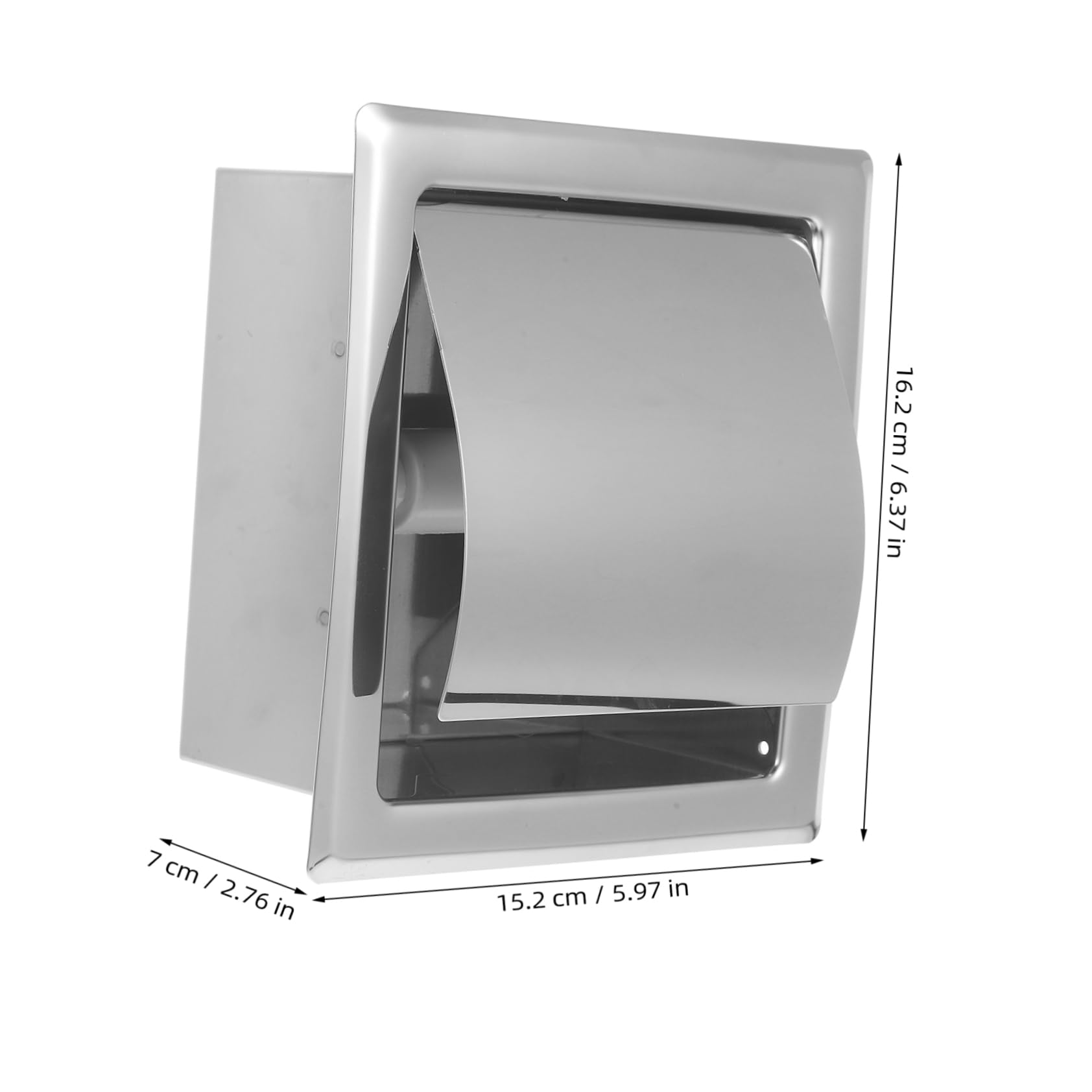 Cabilock Caja De Pañuelos De Pared De Acero Inoxidable Dispensador De Papel Higiénico para Baño para Cocina y Cuarto De Baño