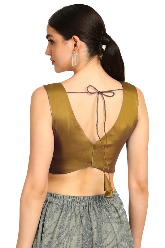 Image of Soch Womens V-Neck Tissue Princess Line Padded Sleeveless Blouse