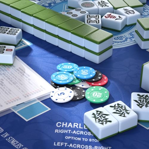 Juego de fichas de mahjong numeradas, set 100 piezas miniatura 3