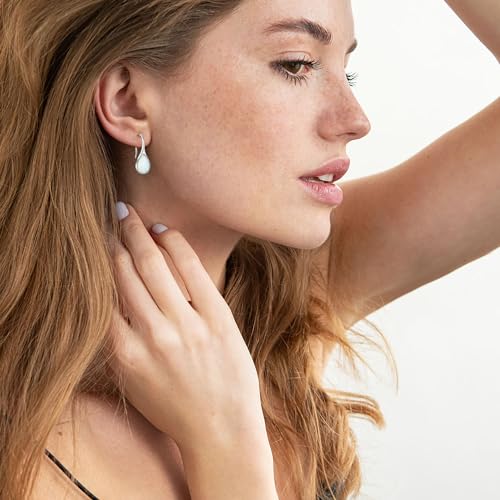 Opal Earrings 925 Sterling Silver Hook Drop Teardrop Gemstone Earrings October Birthstone Dangle Earrings Jewelry Gift for Women3