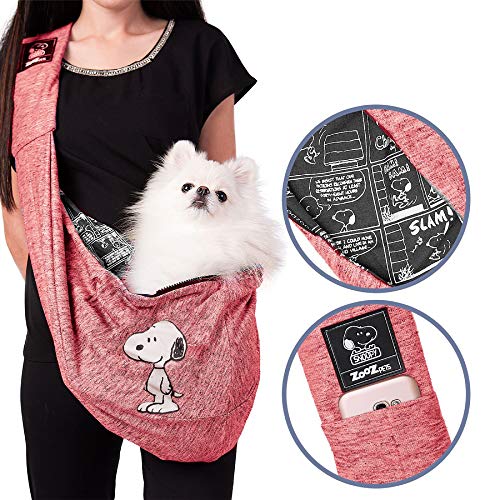 Bolsa Sling Zooz Pets Snoopy Smile Vermelha