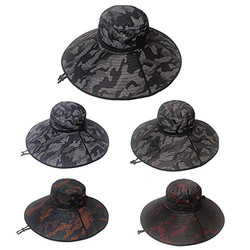Men Large Bucket Hat Outdoor 50 for Sun for Camouflage Waterproof Foldable3