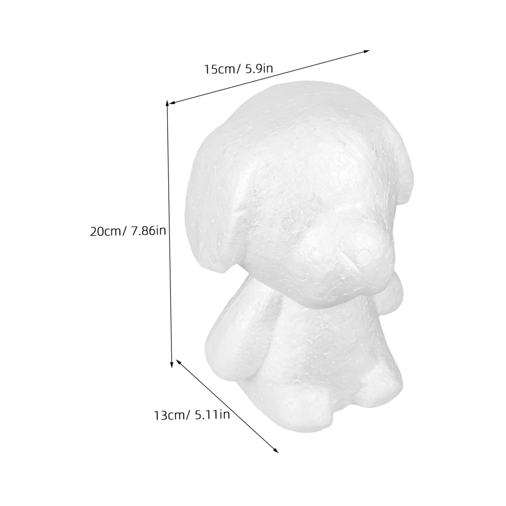 Sewroro 1pc Polystyrene Modelling Dog White Mold Arranging DIY Mold Puppy Polystyrene Shapes Craft Foam Animal Shapes Floral Arrangement DIY Dog Model Puppy Mould Foam White