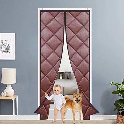Advanced - Cortina magnética con aislamiento térmico de 75 x 215 cm, apta para niños y mascotas, entrada manos libres, resistente al frío, reducción de ruido, ideal para patio, cocina, dormitorio,