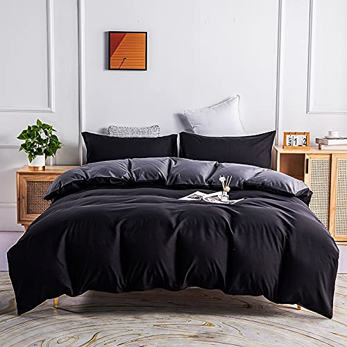 Housse de couette 220x240 moderne noire pour transformer l'ambiance de votre chambre à coucher
