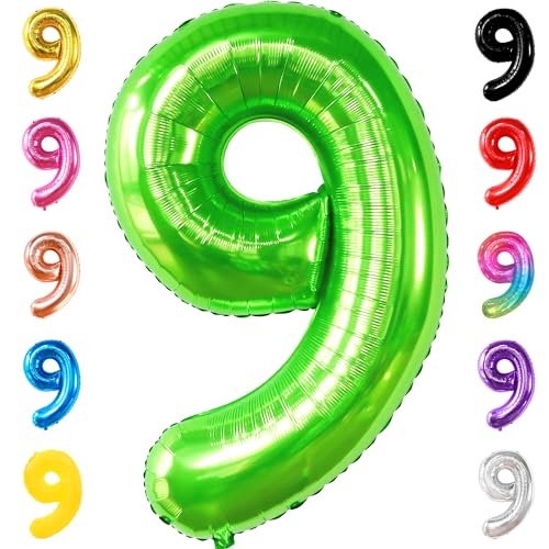 Image of KatchOn Light Green Number 9 Balloon 40 Inch