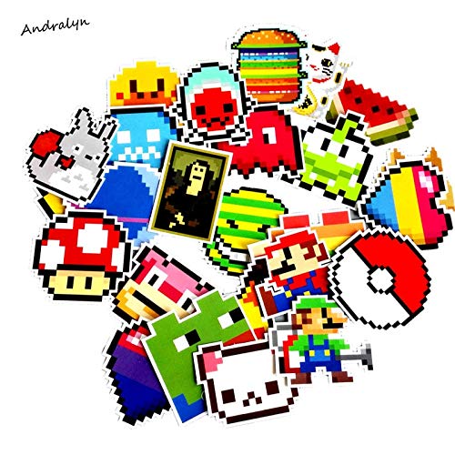Gadgets WRAP 25Pcs/Lot Cartoon Mario Pixel Style Sticker for Car Laptop Luggage Skateboard Backpack Tables Case Decal Kids Toy Sticker (B084XM6P3X) Amazon Price History, Amazon Price Tracker
