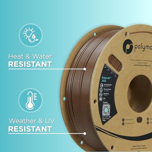 Image of Polymaker ASA Filament 1.75mm Army Brown, 1kg ASA 3D Printing Filament, Heat & Weather Resistant - ASA 3D Printer Filament Perfect for Printing Outdoor Functional Parts