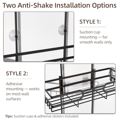 Haging Shower Caddy for Wallmount Showerheads,Over Head Shower Organizer - image 7