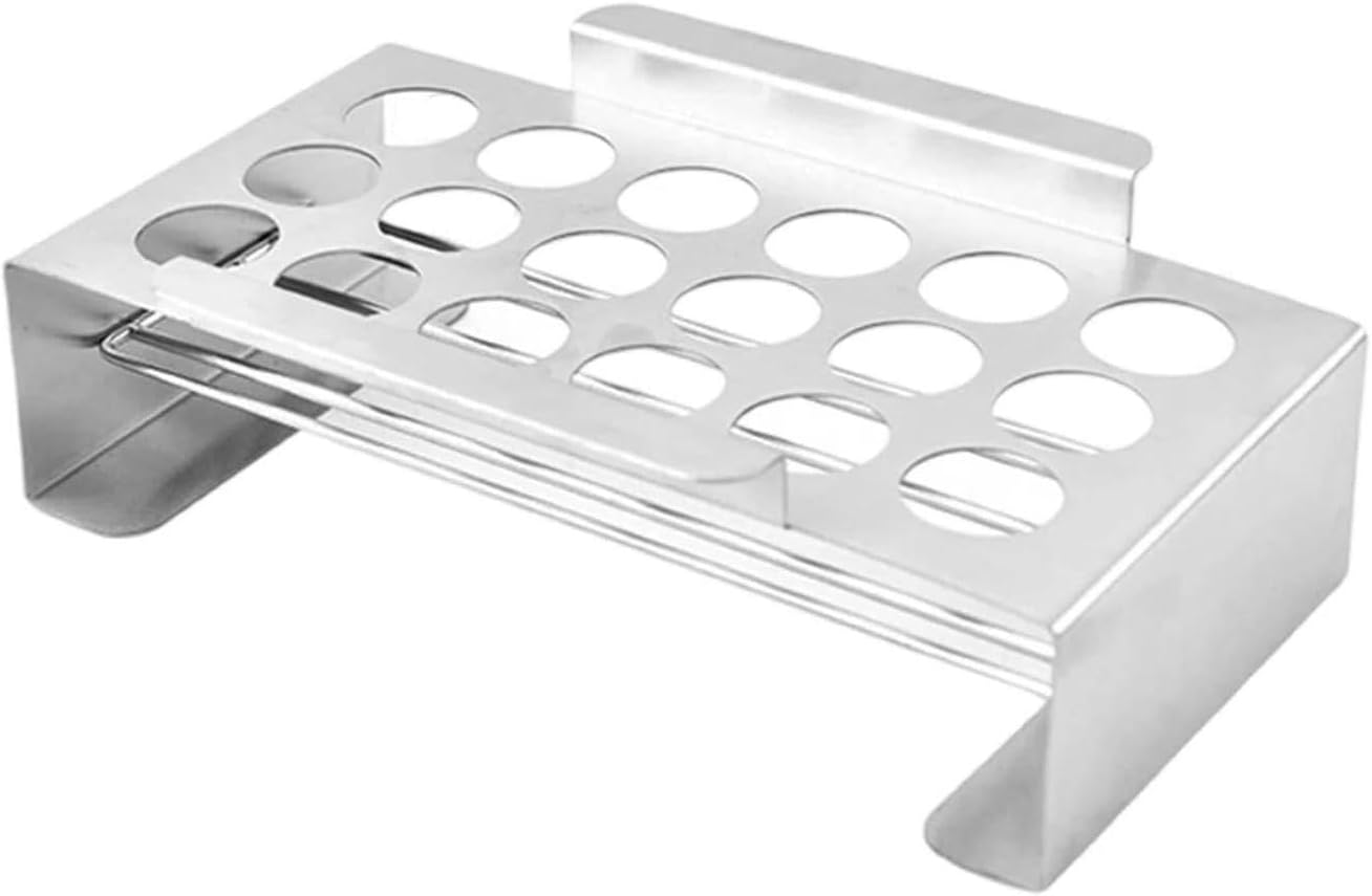 Jalapeno Popper Stainless Steel Cooking Rack with 18 Holes Chilli Pepper Roaster for Chicken Wings Drumsticks BBQ Smoker & Oven Cooking Stand with Handle 1