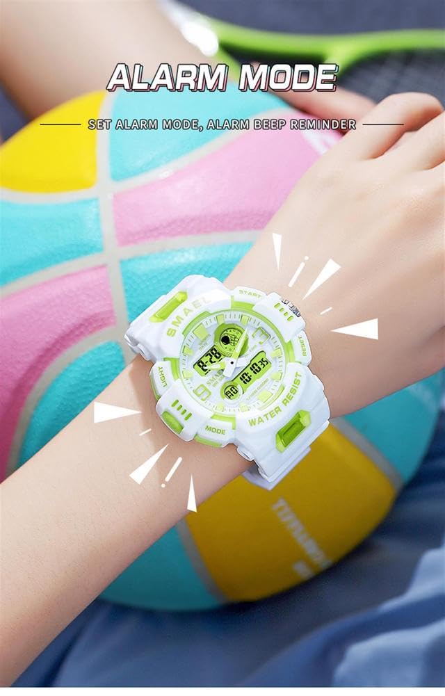 Reloj Deportivos para Niños Niño Niña Resistente Al Agua Digital Analógico Militares Impermeabl Deportivos Especiales Al Aire Libre LED Despertador Multifuncionales