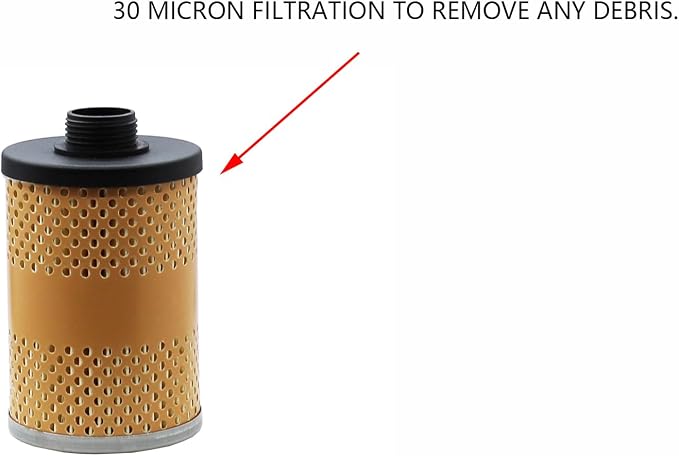 Ensamblaje de filtro para tanque de combustible 496 para gasolina y diésel separador de agua 30 micrones Máx 25 GPM 150 Psi B10-AL miniatura 8