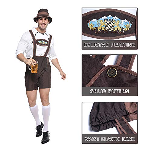 EraSpooky Volwassenen heren Oktoberfest kostuum Beierse klederdracht bierfeest themafeest carnaval - Afbeelding 6