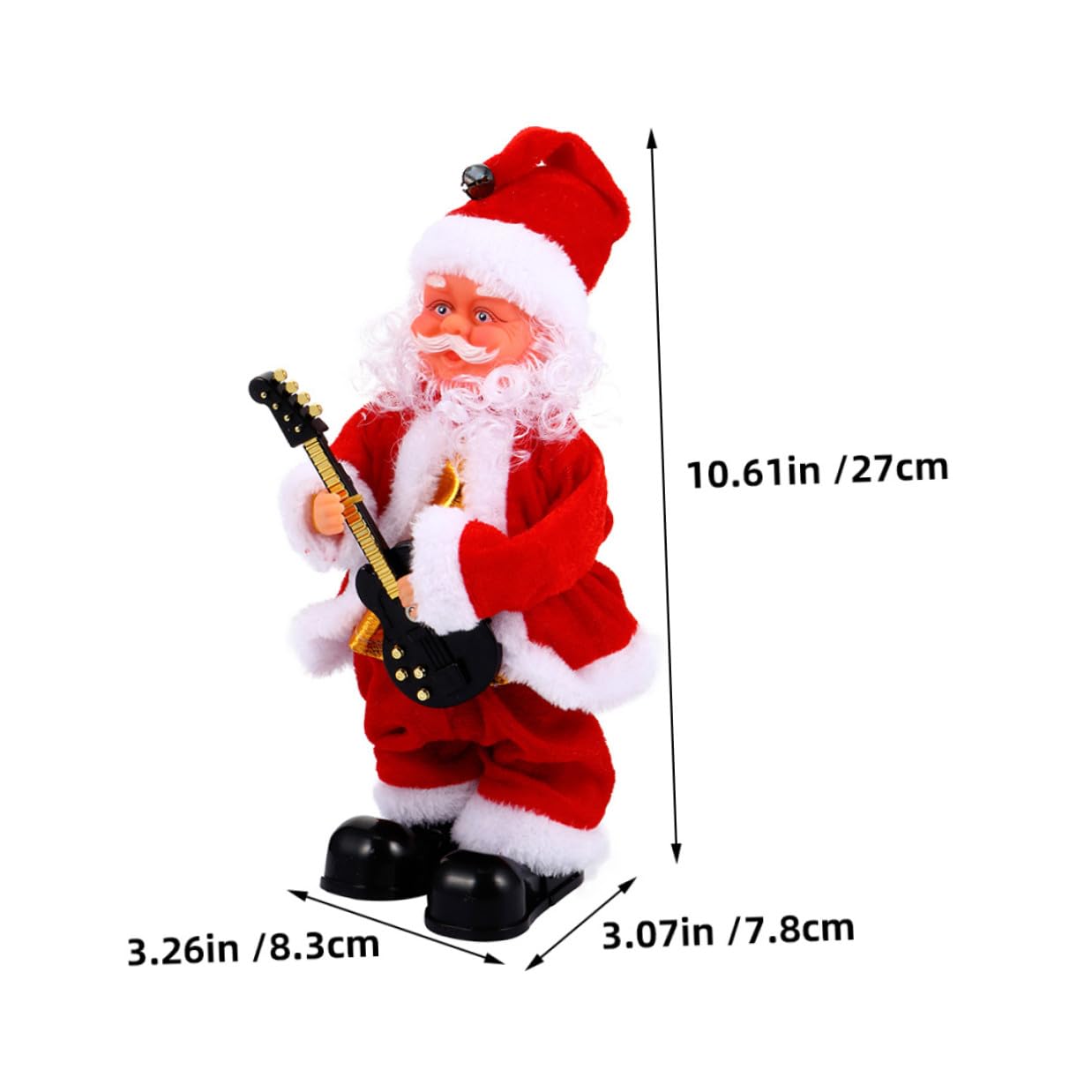 Abaodam Giocattolo Elettrico Babbo Natale Musica e Movimento, Decorazione Natalizia da Tavolo in Plastica e Tessuto, per Soggiorno e Bambini Stili multipli