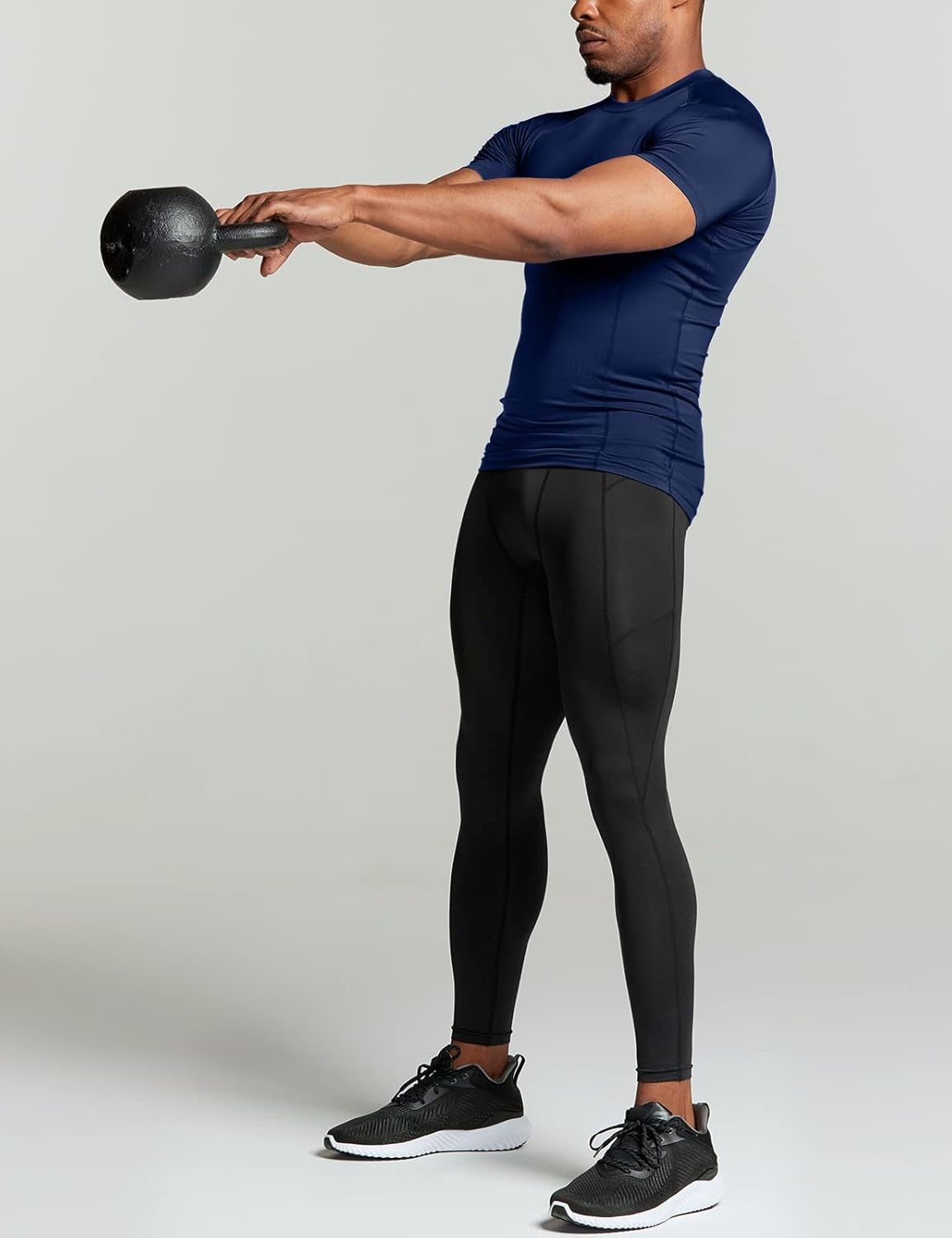 ATHLIO Men's Cool Dry Short Sleeve Compression Shirts, Sports Baselayer T-Shirts Tops, Athletic Workout Shirt - Image 9