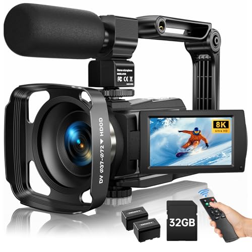 8K Video Camera Camcorder 2025 Latest 88MP Ultra HD Video