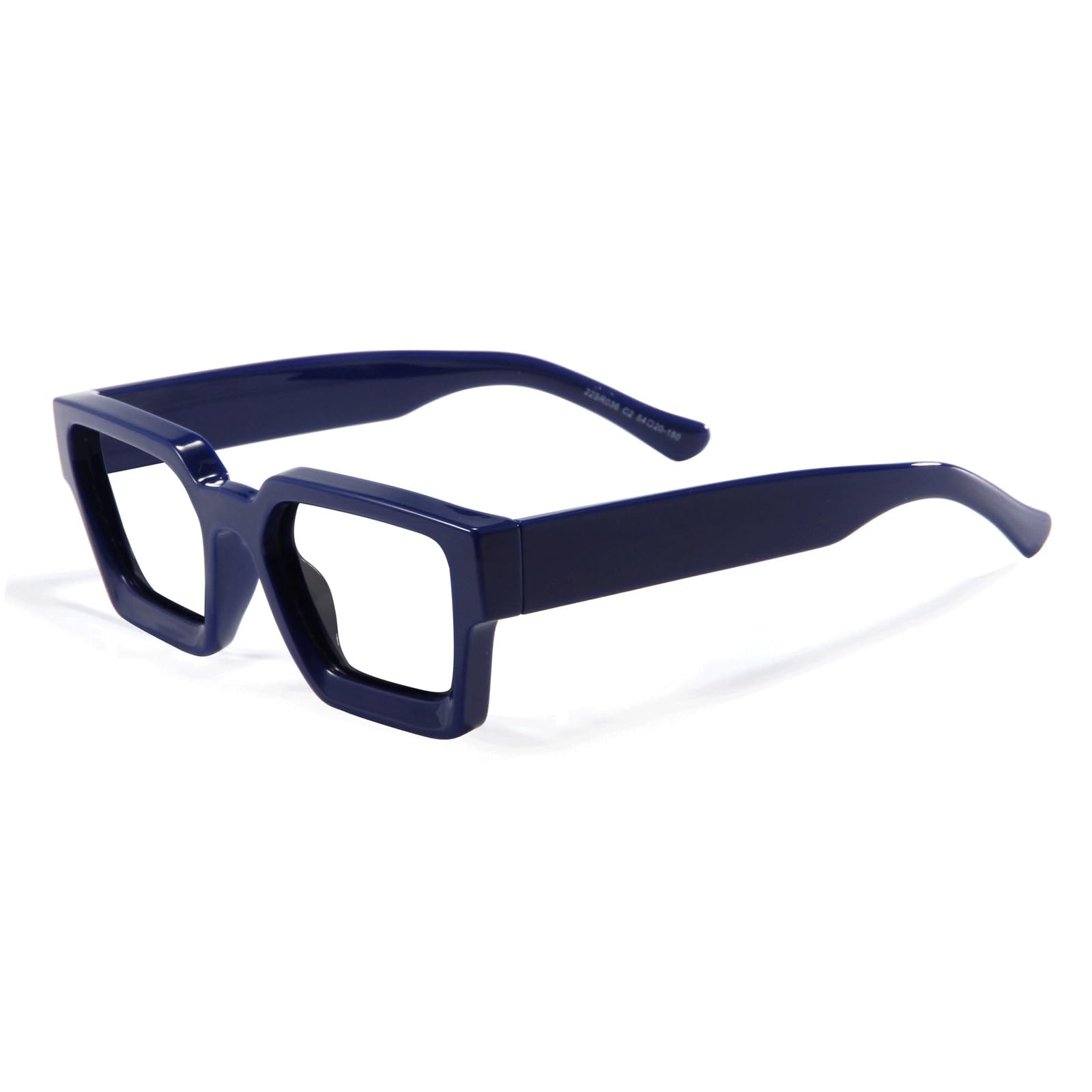KLJUddGY Fashion Eyewear Frames Non Prescription Eyeglasses Oversized Spectacles for Computer Ultralight Full Rim Reading Glasses Decor(Blu)