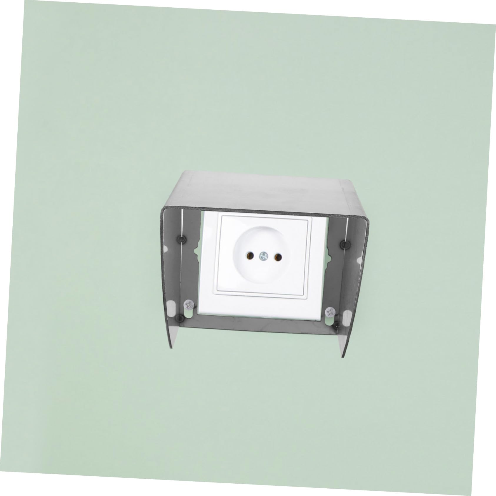 Veemoon 2 Piezas Protector Enchufe Exterior Acero Inoxidable para Pared Resistente Uso Hogar Oficina Cocina Baño