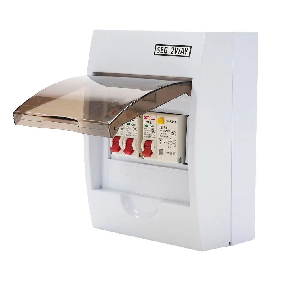 Caja Distribucion Electrica,Cuadro Electrico Caja de distribución energía 6Amp 16Amp 20Amp 32AmpMCB for unidades consumo RCD + 6A 16A MCB 40Amp 30mA 1 unidad