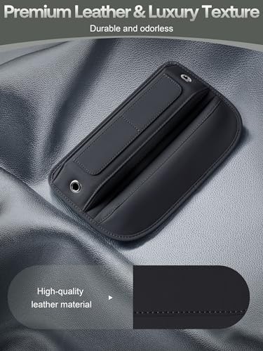 image for Owntow Universal Fit Premium Leather Car Seat Gap Filler Organizer, Ce