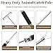 awliye Hog Pig Catcher Pole Holder Dog Catcher Pole Retractable Animal Control Pole Stainless Steel Heavy Duty Catch Pole for Animals Cats Hog Pigs and Small or Medium Dogs