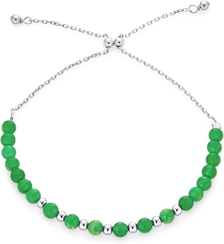 Miniatura 2 de Esbelta y delicada piedra preciosa redonda en borde milgrain azul iridiscente creado ópalo malvado pulsera bolo de tenis para mujer, chapado en oro