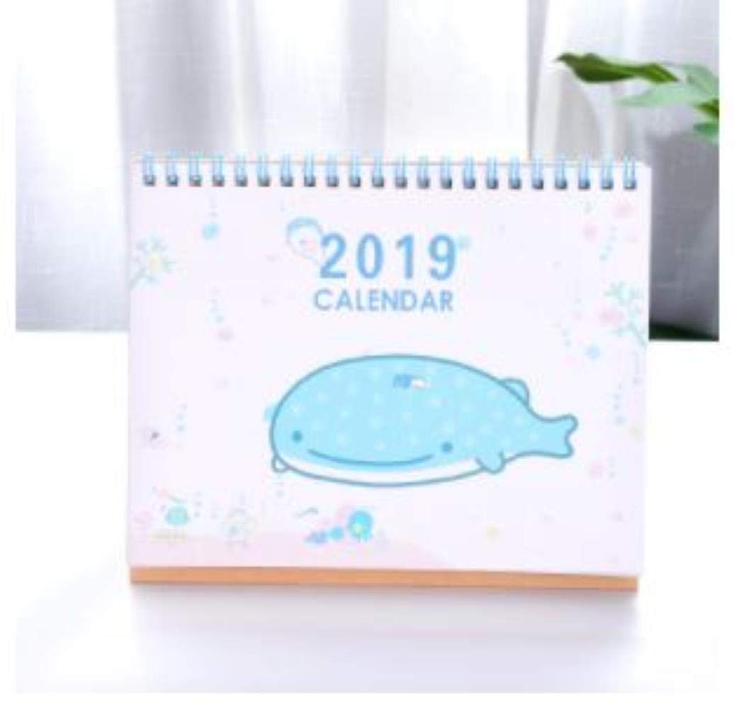Cute Cartoon 2019 Desk Calendar Lovely Sumikko Gurashi Whale Calendar WallCal Creative Paper Calendar Planner Book Kawaii,7