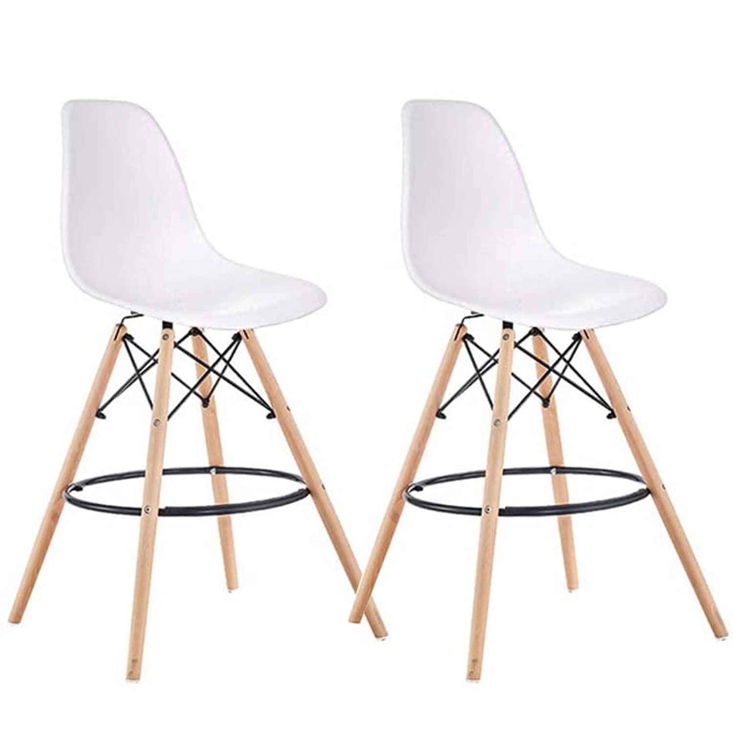 Mahmayi Modern Home Bar Stool White (Set Of Two)