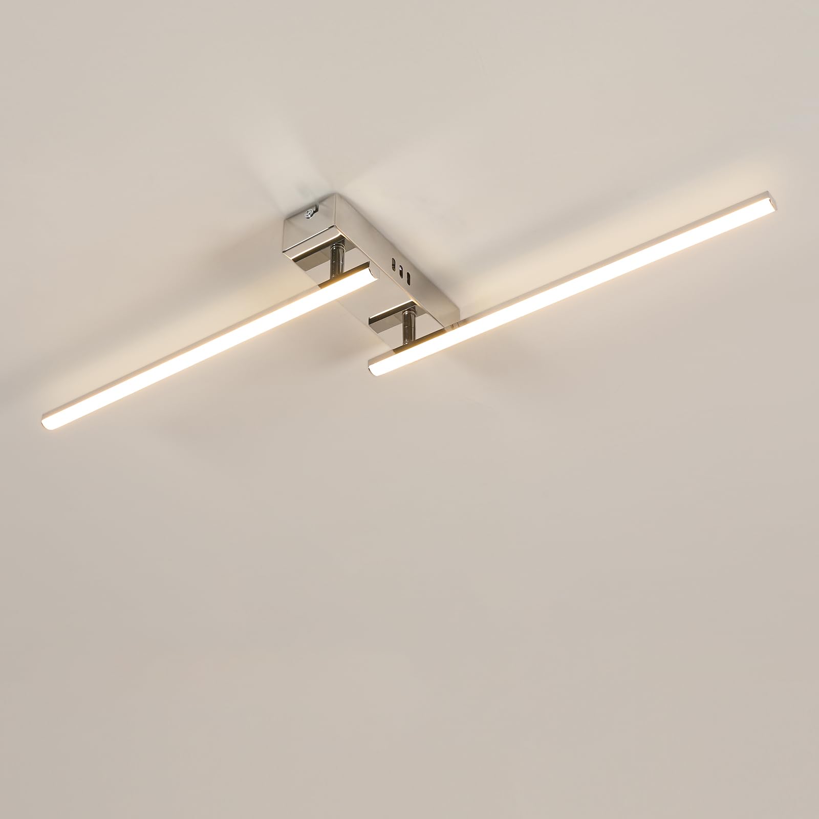 Goeco 16 W 1800LM Moderne Deckenleuchte Drehbar 350°, Φ84cm LED Wohnzimmerlampe Dimmbar mit Fernbedienung, Farbwechsel 3000K-6500K Helligkeit Einstellbar LED Deckenlampe fur Wohnzimmer Schlafzimmer