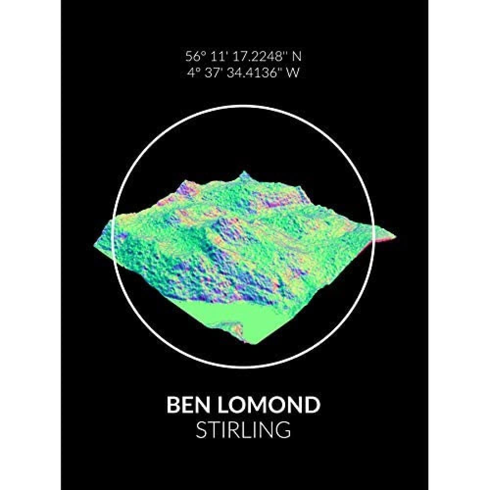 Wee Blue Coo Ben Lomond Mountain Topography Perthshire Scotland Canvas Print