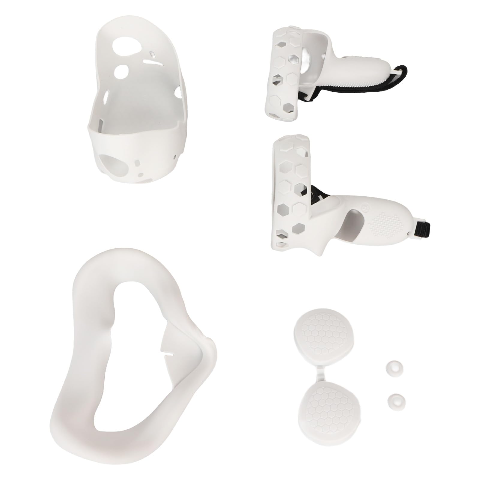 Acouto Set di Cover in Silicone da 5 Pollici per 2 Include Cover per Controller VR Shell Shakes Stick Bianco è Progettato per Proteggere il Set di in Silicone da 5 Pollici per 2 di in (WHITE)