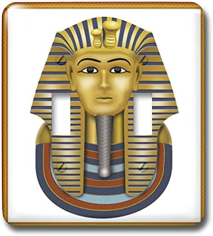 3dRose Florene Décor II - Framed Egyptian King Tut - double toggle switch (lsp_39627_2) image 3