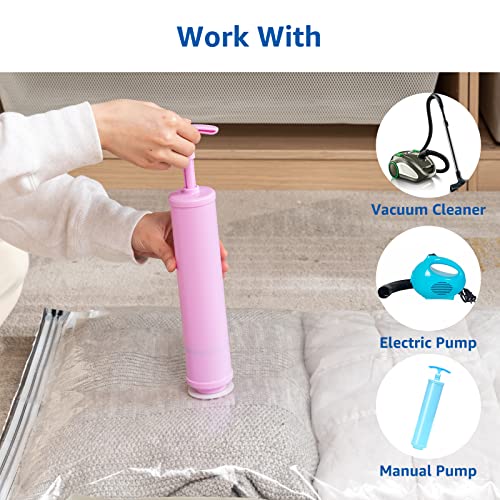 Clevhom Space Bags Vacuum Storage Bags 8 Pack, Vacuum Sealed Bags For Bedding And Clothes, Hanging And Jumbo Cube Vacuum Sealer Bags For Bedroom Closet Storage, Large And Small Travel Bags Vacuum #TOP3